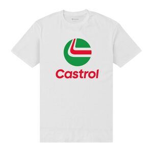 Castrol Unisex Adult Stack T-Shirt / White